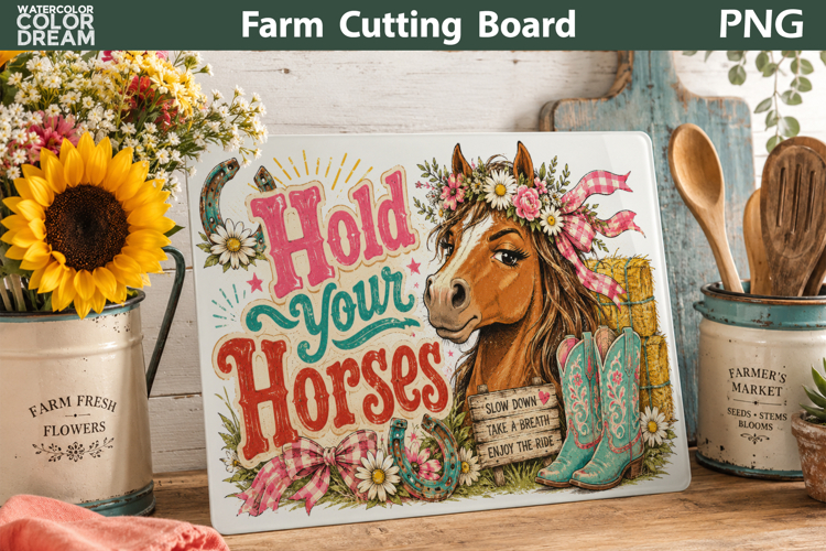 Hors Cutting Board | Farmhouse Rustic Decor