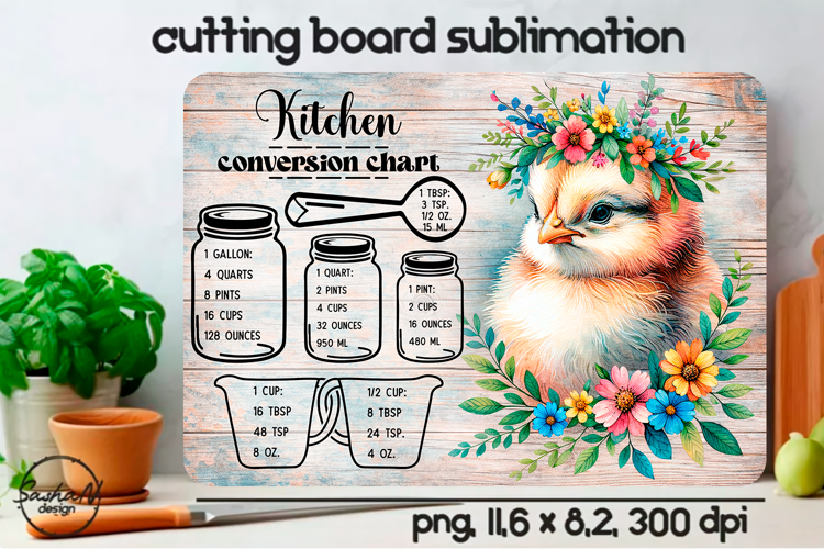 Farmhouse Animal Cutting Board Sublimation Design