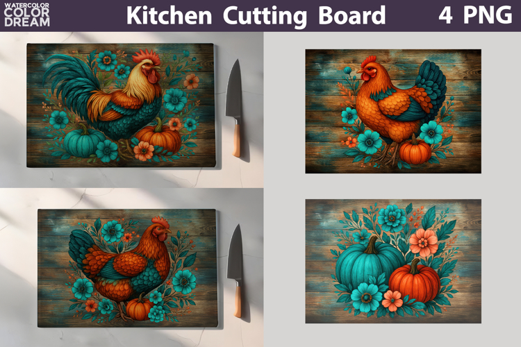 Farm Animals Cutting Board | Glass Kitchen Chopping Board