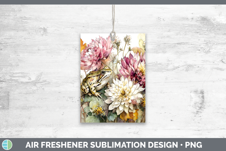 Bullfrog Farm Autumn Floral Air Freshener Sublimation Design