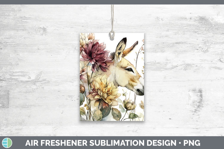 Donkey Farm Autumn Floral Air Freshener Sublimation Design