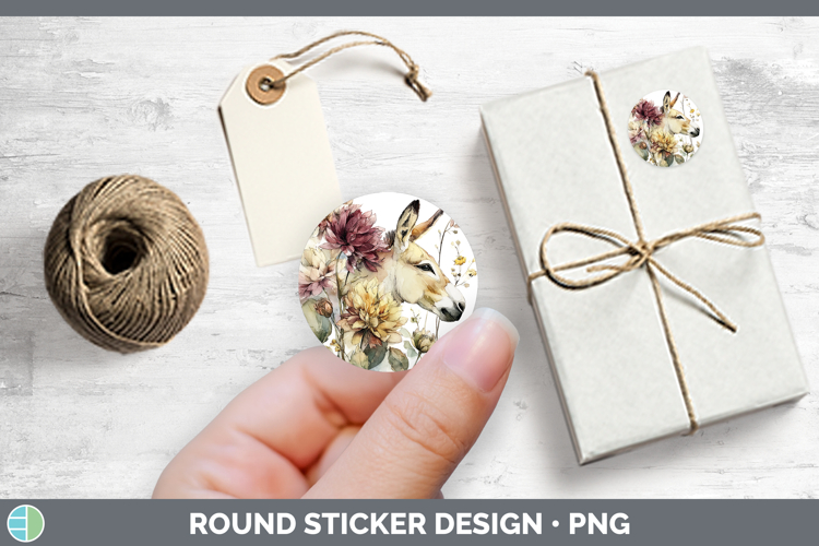 Donkey Farm Autumn Floral Stickers Design