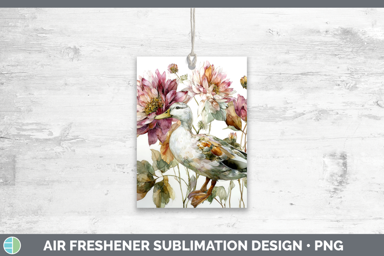 Duck Farm Autumn Floral Air Freshener Sublimation Design