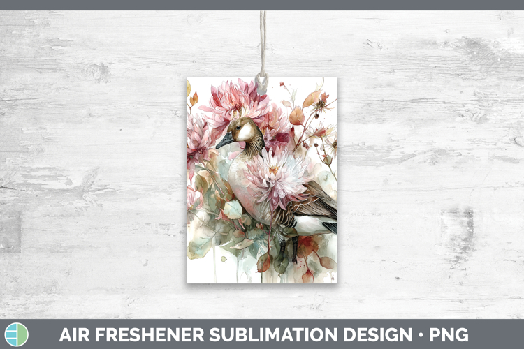 Goose Farm Autumn Floral Air Freshener Sublimation Design