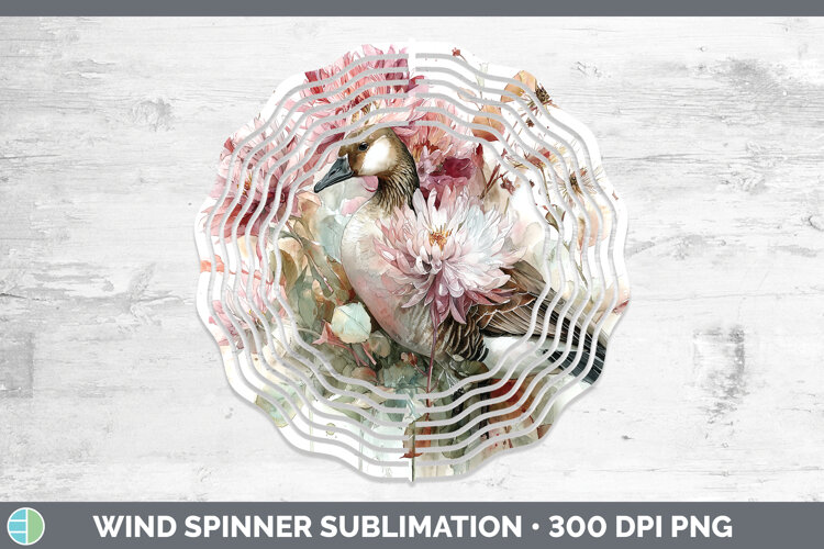 GorgeousFarm Autumn Floral Wind Spinner design.