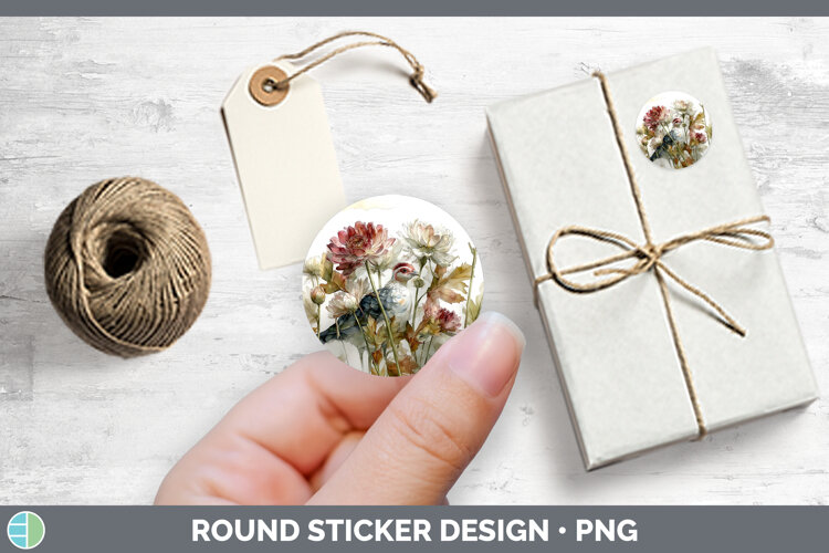 GorgeousFarm Autumn Floral Stickers design.