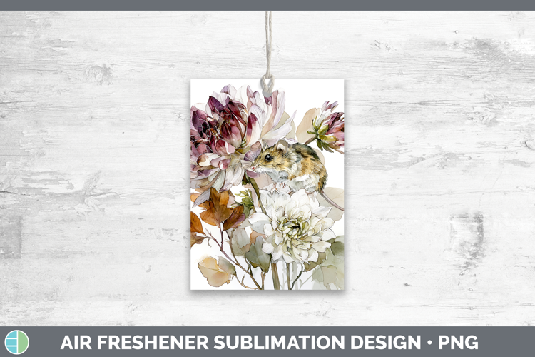 Mouse Farm Autumn Floral Air Freshener Sublimation Design