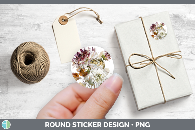Mouse Farm Autumn Floral Stickers Design