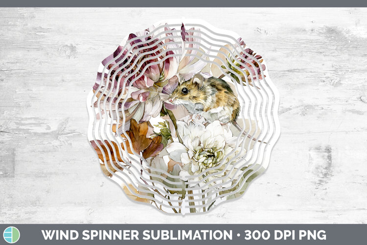 GorgeousFarm Autumn Floral Wind Spinner design.