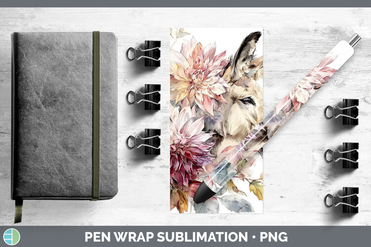 GorgeousFarm Autumn Floral Pen Wrap design.