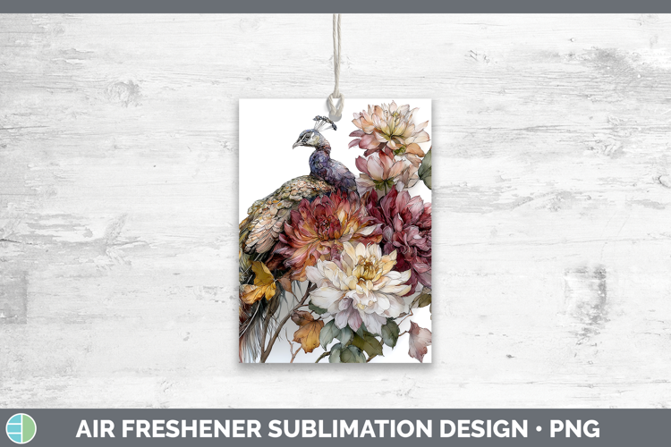Peacock Farm Autumn Floral Air Freshener Sublimation Design