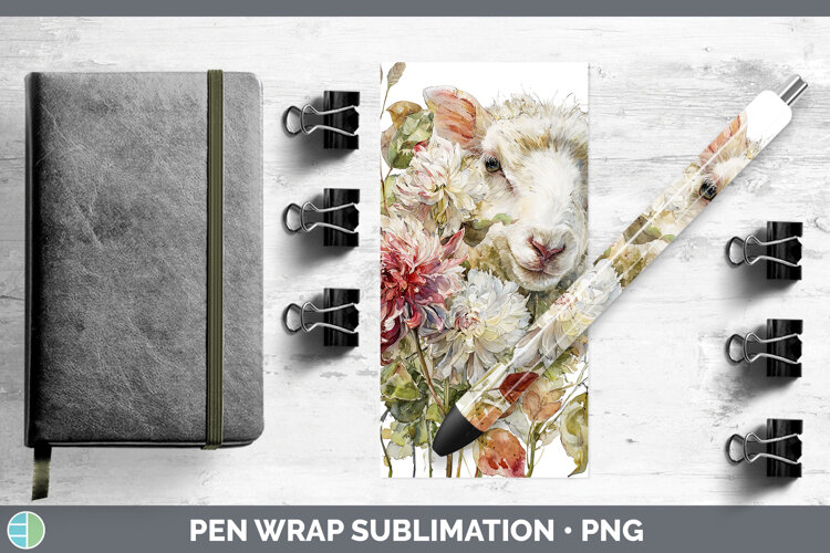 GorgeousFarm Autumn Floral Pen Wrap design.