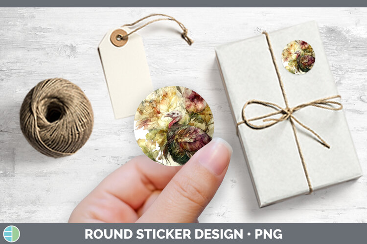 GorgeousFarm Autumn Floral Stickers design.