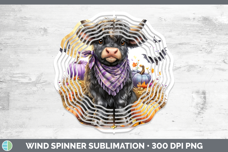 Farm Bandana Halloween Bull Wind Spinner Sublimation Spinner