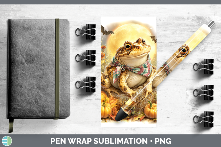 Farm Bandana Halloween Bullfrog Pen Wrap Sublimation Pen Des