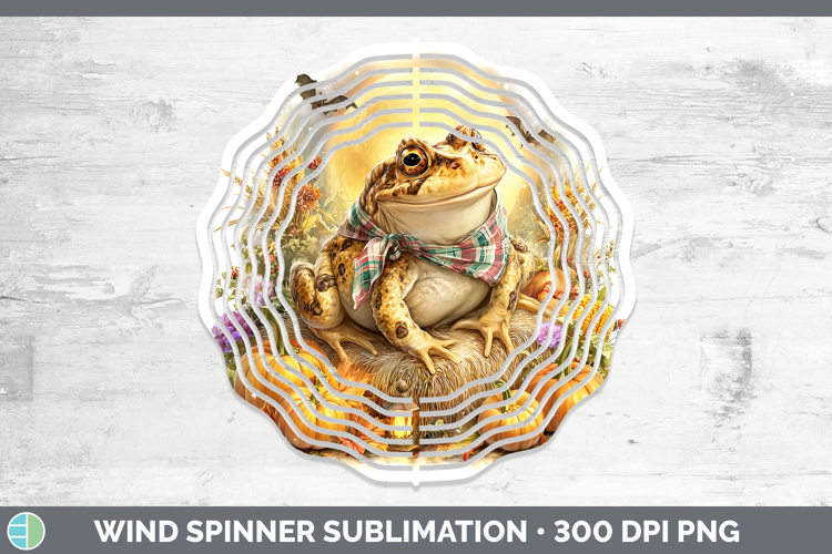 Farm Bandana Halloween Bullfrog Wind Spinner Sublimation Spi