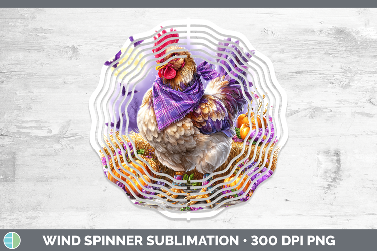 Farm Bandana Halloween Chicken Wind Spinner Sublimation Spin