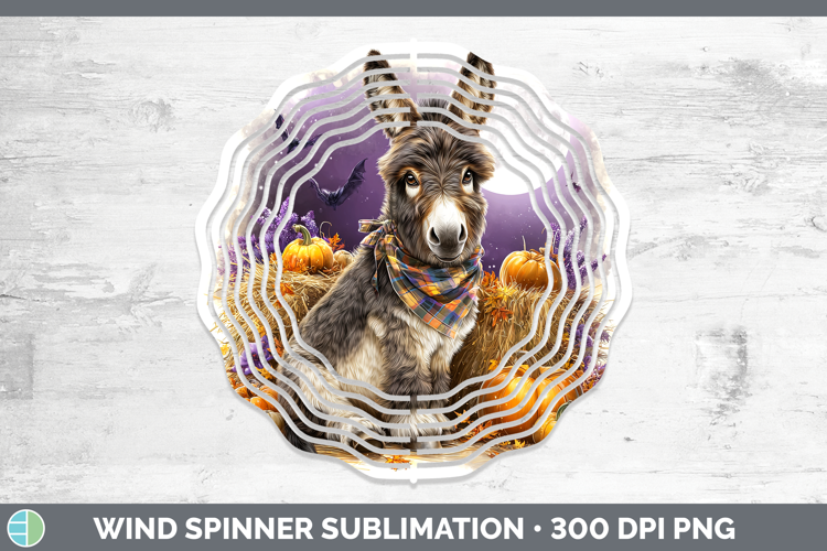Farm Bandana Halloween Donkey Wind Spinner Sublimation Spinn
