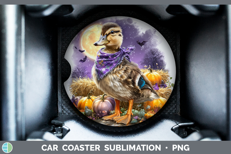 Farm Bandana Halloween Duck Car Coaster Sublimation Designs