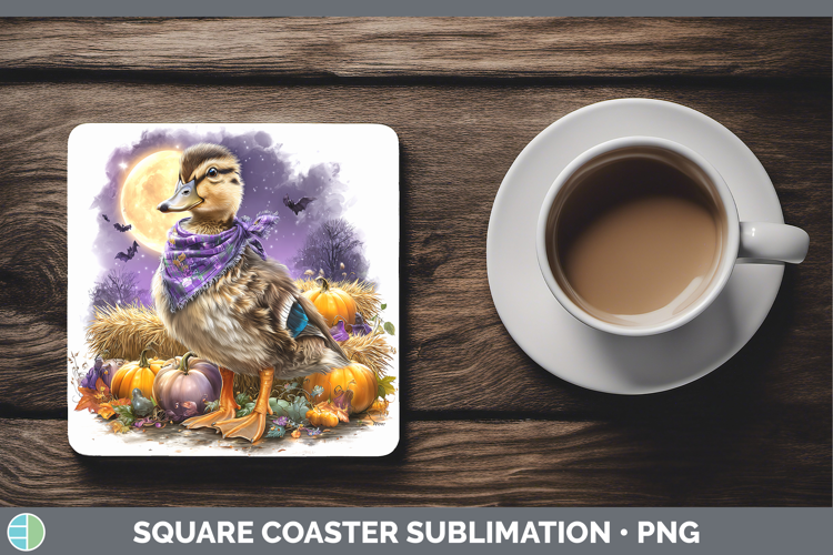 Farm Bandana Halloween Duck Square Coaster Sublimation Coast