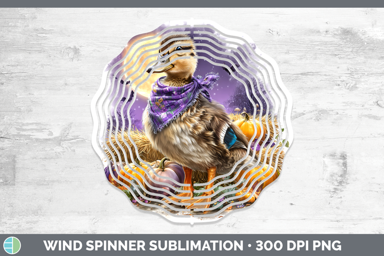 Farm Bandana Halloween Duck Wind Spinner Sublimation Spinner