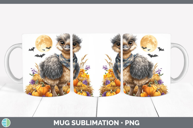 GorgeousFarm Bandana Halloween Mug Wrap design.