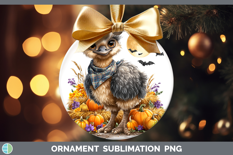 Farm Bandana Halloween Emu Ornament Sublimation Bauble Desig