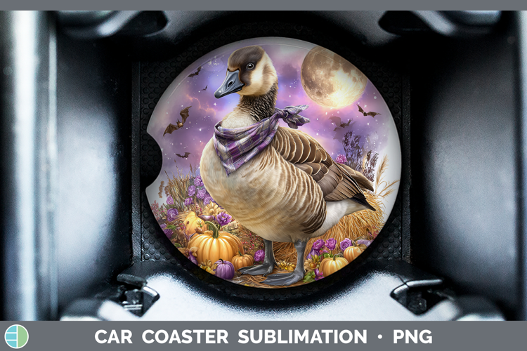 Farm Bandana Halloween Goose Car Coaster Sublimation Design