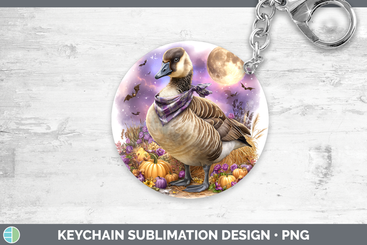Farm Bandana Halloween Goose Keychain Sublimation Keyring De
