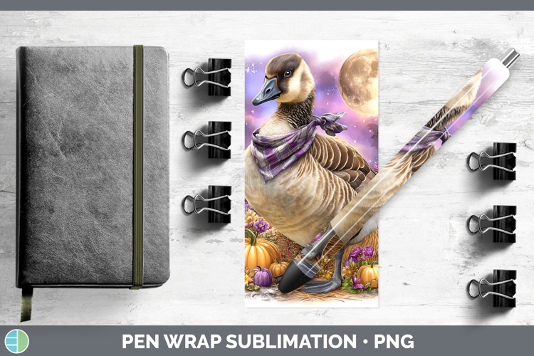 Farm Bandana Halloween Goose Pen Wrap Sublimation Pen Design