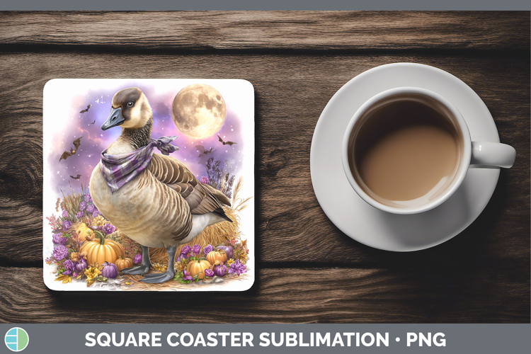 Farm Bandana Halloween Goose Square Coaster Sublimation Coas