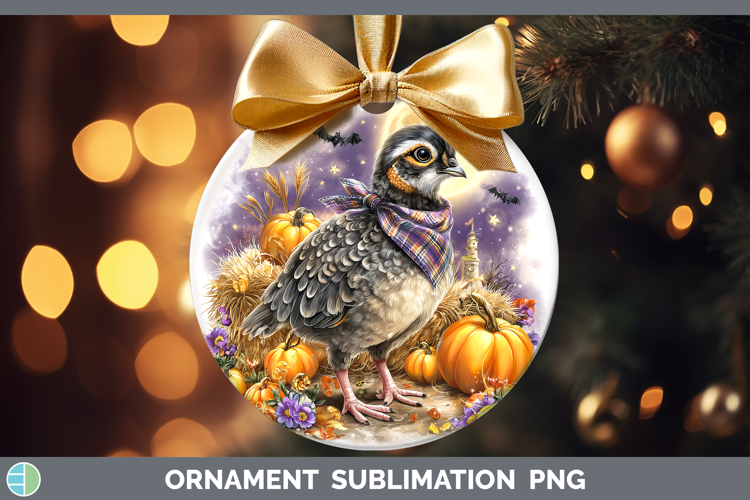 Farm Bandana Halloween Guinea Hen Ornament Sublimation Baubl