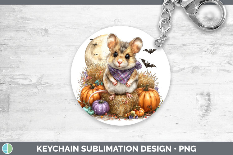 GorgeousFarm Bandana Halloween Keychain design.