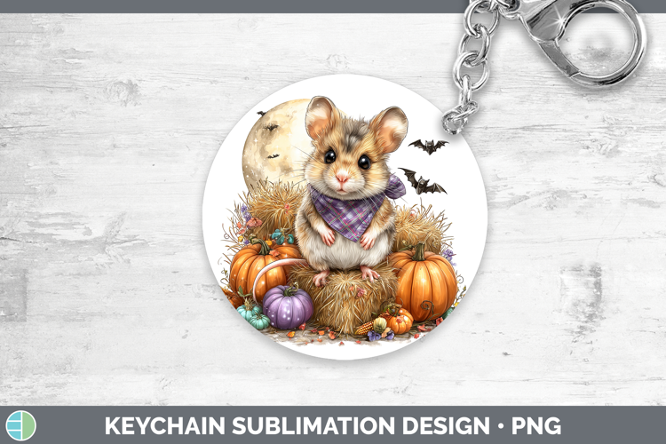 Farm Bandana Halloween Mouse Keychain Sublimation Keyring De