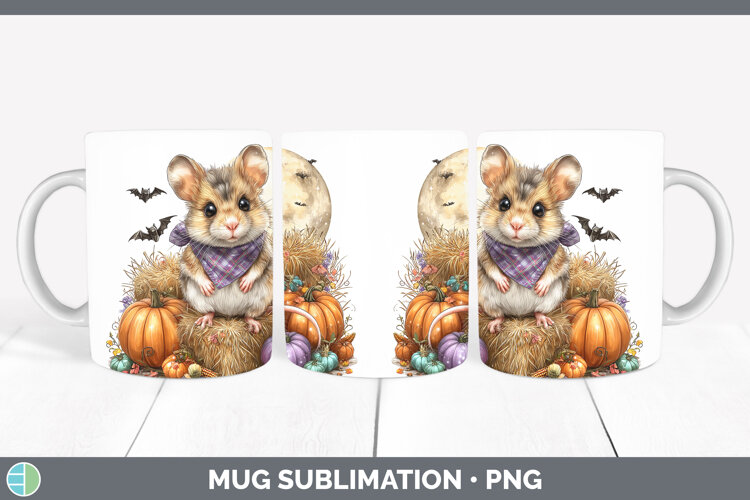 GorgeousFarm Bandana Halloween Mug Wrap design.