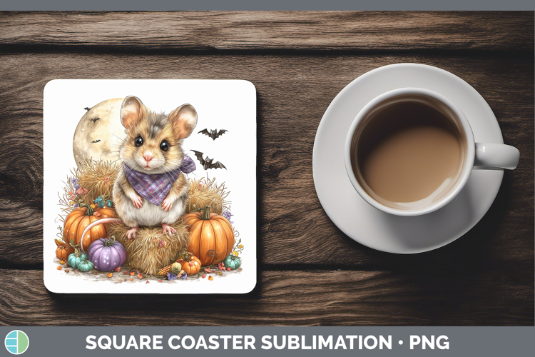 Farm Bandana Halloween Mouse Square Coaster Sublimation Coas