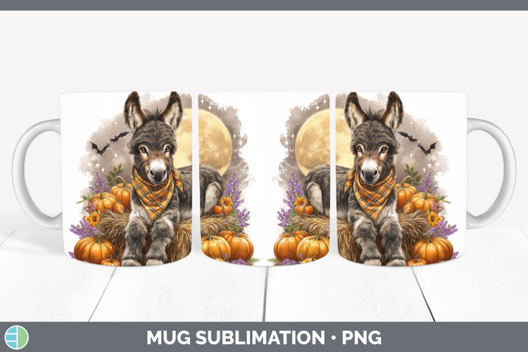 Farm Bandana Halloween Mule Mug Wrap Sublimation Coffee Cup