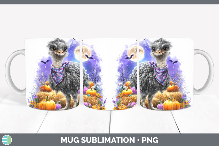 GorgeousFarm Bandana Halloween Mug Wrap design.