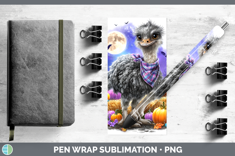 Farm Bandana Halloween Ostrich Pen Wrap Sublimation Pen Desi