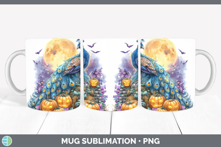 GorgeousFarm Bandana Halloween Mug Wrap design.