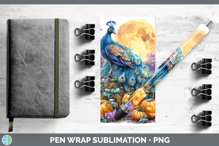 Farm Bandana Halloween Peacock Pen Wrap Sublimation Pen Desi
