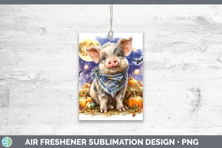 Farm Bandana Halloween Pig Air Freshener Sublimation Car Fre