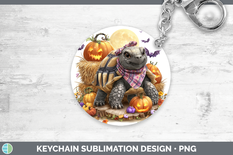 Farm Bandana Halloween Tortoise Keychain Sublimation Keyring