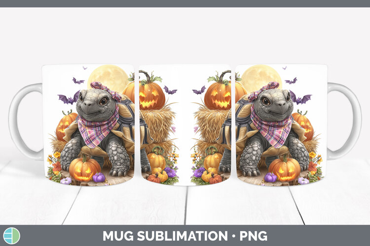 GorgeousFarm Bandana Halloween Mug Wrap design.