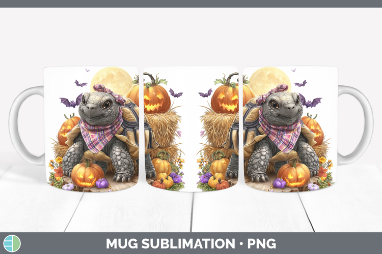 Farm Bandana Halloween Tortoise Mug Wrap Sublimation Coffee