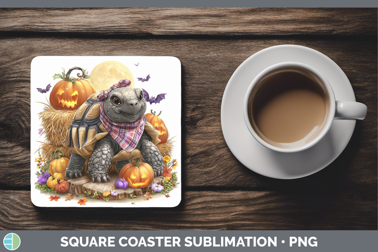 Farm Bandana Halloween Tortoise Square Coaster Sublimation C