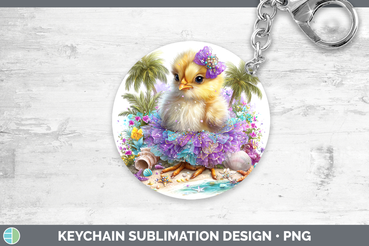 Chicken Keychain Farm Beach Sublimation Keyring Designs
