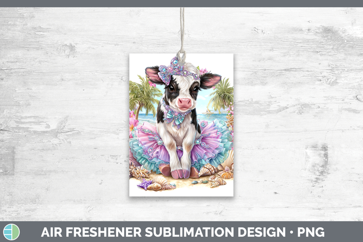 Cow Air Freshener Farm Beach Sublimation Car Freshener Desig