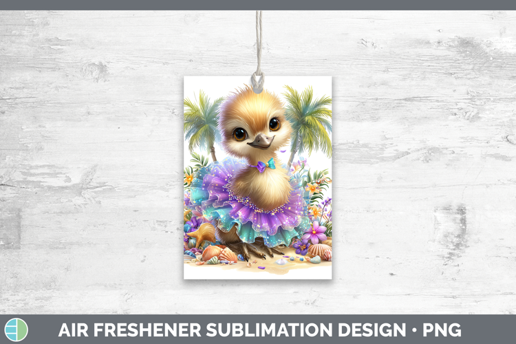 Emu Air Freshener Farm Beach Sublimation Car Freshener Desig