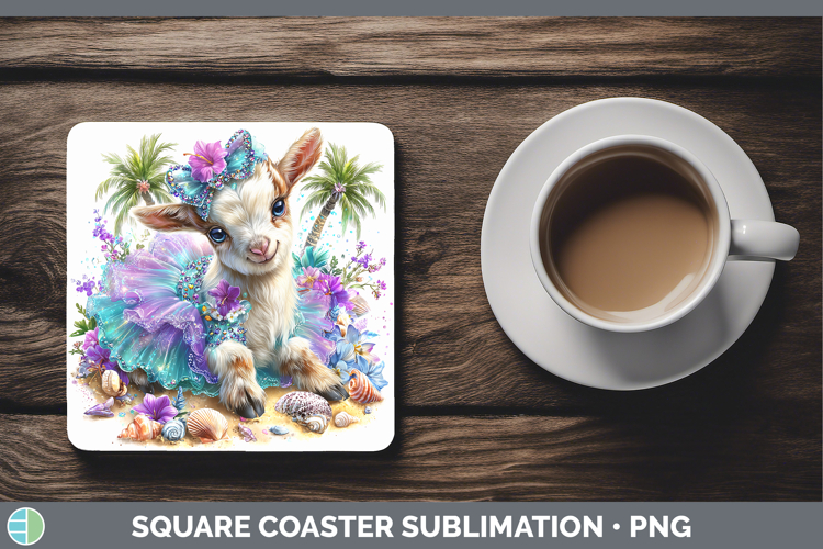 Goat Square Coaster Farm Beach Sublimation Coaster Designs
